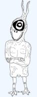 'o arm beak bird chicken chicken_factory_('o) crossed_arms eye full_body glasses leg mouth_closed stubble subvariant:soyak_(smug) variant:soyak // 623x1626 // 337.4KB