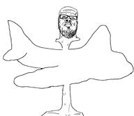 airplane closed_mouth eating glasses mustache no_ears plane soyjak stubble sweating // 1737x1507 // 120.7KB
