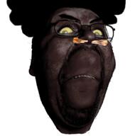 africa afro angry bernd_schmidt black_skin bone closed_mouth cropped frown glasses google hair irl soyblack soyjak stubble variant:gapejak // 853x862 // 539.3KB