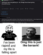 angry beard berserk gigachad glasses meta:gigachaded meta:not_oc nas:gigachad open_mouth rape reddit redditard shit_nobody_cares_about shitnobodycaresabout subvariant:science_lover text variant:markiplier_soyjak wordswordswords // 640x816 // 230.1KB