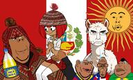 based brazil brown_skin chad chile colombia inca inca_kolaa llama mutt_trio mymy_(ongezellig) ongezellig peru peruvian peruvian_hat serrano spittle subvariant:euromutt subvariant:impish_amerimutt subvariant:wholesome_soyjak sunjak variant:gapejak variant:impish_soyak_ears variant:markiplier_soyjak variant:meximutt variant:nojak // 4096x2480 // 1.0MB
