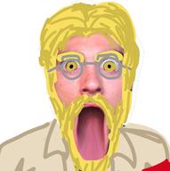 anime attack_on_titan beard clothes glasses meta:missing_variant open_mouth shingeki_no_kyojin yellow_hair zeke // 596x600 // 59.0KB
