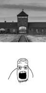 auschwitz glasses irl objectsoy oekaki open_mouth soyjak stubble variant:schwitzjak // 350x700 // 89.8KB