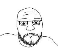 beard closed_mouth clothes frown glasses mustache stubble variant:niggerfaggot // 808x721 // 14.9KB