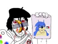activism animal arm art artificial_intelligence artist banana beret blood bloodshot_eyes closed_mouth clothes drawing flag:palestine food fruit glasses hair hand hat hedgehog holding_flag holding_object looking_at_viewer looking_at_you modern_art mustache nosebleed paint palestine palette sega slacktivism sleeveless_shirt smile smirk sonic sonic_the_hedgehog subvariant:feralrage tape tumblr variant:feraljak // 752x564 // 285.2KB