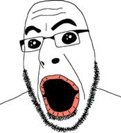excited glasses oh_my_god_she_is_so_attractive open_mouth soyjak stubble variant:cobson // 721x789 // 54.5KB