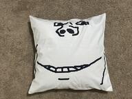 glasses irl irl_photo pillow soyjak stubble variant:impish_soyak_ears // 4032x3024 // 2.7MB