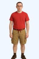 brown_hair full_body grey_eyes irl meta:ai_generated red_shirt variant:chudjak // 1024x1536 // 1.4MB