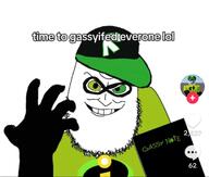 arm death_note gassy glasses green_eyes hand incrediblegassy mr_incredible profile_picture screenshot smile stubble teeth text tiktok variant:syndromejak white_background // 1080x919 // 68.6KB