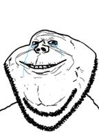 closed_mouth crying forever_alone hybrid looking_at_you rage_comic smile soyjak stubble teeth variant:impish_soyak_ears wrinkles // 598x800 // 62.3KB