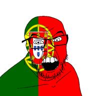 angry castle country flag flag:portugal glasses looking_at_you mustache open_mouth portugal soyjak stubble teeth variant:feraljak // 1500x1500 // 88.6KB