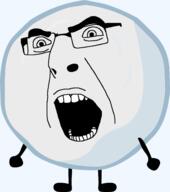 angry arm battle_for_dream_island face glasses open_mouth snowball soyjak stubble variant:cobson // 1500x1698 // 224.1KB