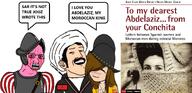 conquistador crying_wojak cuck cuckistador flag:morocco francoist_spain happy love moor morocco smile soyjak spain spaniard spanish_women variant:soyak // 2346x1137 // 2.3MB
