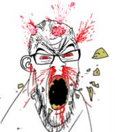 angry brain clenched_teeth explosion giblets seething subvariant:feralrage teeth variant:feraljak // 223x255 // 64.0KB
