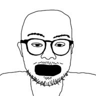 ear glasses mustache open_mouth soyjak stubble variant:unknown whatifalthist // 720x720 // 73.5KB