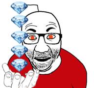 antenna clothes gem glasses hand orange_eyes perro_hold reddit smile soyjak stubble tshirt variant:el_perro_rabioso // 430x400 // 133.5KB