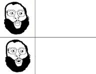 beard closed_mouth glasses islam le_muslim_patrol_in_leicester_face mohammed_hijab open_mouth soyjak template variant:slimjak // 1400x1080 // 57.2KB