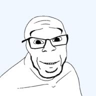 bald closed_mouth glasses happy looking_at_you merge series:fusionjaks smile stubble subvariant:wholesome_soyjak template transparent_background variant:feraljak variant:gapejak // 1500x1500 // 49.4KB