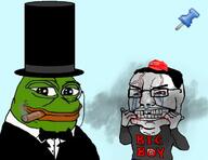 4chan amphibian angry arm blood bloodshot_eyes cap cigar clothes cracked_teeth crying donald_trump frog full_body glasses green green_skin hair hand hat maga monocle nas:pepe nazism necktie pepe_the_frog pol_(4chan) push_pin shoe smoke smoking soyjak sticky subvariant:big-boy suit swastika top_hat variant:chudjak vein // 1200x927 // 556.2KB