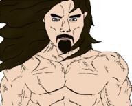 blue_eyes buff goatee long_hair meta:tagme muscles mustache slavic smug subvariant:chudjak_front subvariant:muscular_chud variant:chudjak vein white_skin // 812x650 // 100.1KB