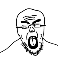 bald glasses open_mouth soyjak stubble teeth variant:unknown // 900x900 // 16.6KB