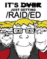 raid award badge bloodshot_eyes crazed glasses intense its_just_getting_started multiple_soyjaks nate raid raid_(soyjak_party) soyjak soyjak_party stubble subvariant:wholesome_soyjak variant:bernd variant:gapejak variant:markiplier_soyjak // 250x309 // 72.8KB