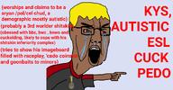 black_skin crying meta:tagme nate open_mouth pointing text variant:chudjak // 1634x850 // 200.5KB