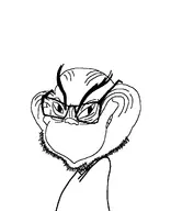 bald devious eyebrows grinch smile stubble teeth variant:unknown