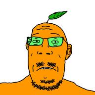 beard concerned ear forehead_lines froot frooty green-tinted_glasses moustache nose orange_skin stubble subvariant:gapemark variant:gapejak variant:markiplier_soyjak // 560x560 // 17.9KB
