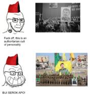 abdullah_ocalan anarchism anarcho-communism closed_mouth clothes communalism concerned flag:anarcho-communism frown glasses grin hat joseph_stalin kurd kurdish_text kurdistan pkk place_japan smile so_true soviet_union soyjak stubble subvariant:soyak_(irritated) syria tattoo variant:soyak ypg // 672x727 // 428.0KB