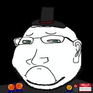award dark gentleman green_eyes handkerchief hello_my_name_is_(sticker) ibis_paint_x looking_at_you pocket sad subvariant:massjak top_hat tvrkicwvrriorforyuo variant:gapejak // 2400x2400 // 929.8KB