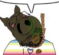 bloodshot_eyes brown_skin deformed flag:minor_attracted_person flag:transgender_pride_flag heart large_nose map_(pedophile) noose pedophile pedophilia pig poop rope speech_bubble speech_bubble_empty subvariant:scholar text tranny transgender_flag transheart variant:gapejak // 1011x937 // 511.9KB