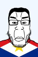 closed_mouth flag flag:saba glasses hair lips merge netherlands neutral saba soyjak star_(symbol) stubble subvariant:chudplier transparent transparent_background variant:chudjak variant:markiplier_soyjak // 600x900 // 28.6KB