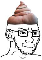 closed_mouth clothes ear frown glasses hat irl irritated looking_to_the_right obese soyjak stubble subvariant:soyak_(irritated) variant:soyak white_background // 657x934 // 159.4KB