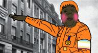 adolf_hitler anti_ongezellig arm armband award blushing brown_skin closed_mouth clothes deflowered_dutch_dyke_(transexual) flag:minor_attracted_person hand hunky_twink_sex_machine lips looking_at_you map_(pedophile) mymy nazi_salute necktie nose ongezellig orange_hair pedophile sieg_heil text uniform variant:alicia wrinkles zarty zartycuck // 1986x1080 // 723.6KB