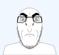angry emoticon glasses soyjak stubble transparent_background variant:cobson // 520x490 // 44.7KB