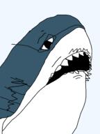 animal blahaj blue_skin fish glasses open_mouth shark sharp_teeth soyjak stubble tranny variant:unknown // 3024x4032 // 573.2KB