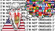 angry blood bloodshot_eyes clenched_teeth comic_sans country countrywar cracked_teeth ear flag glasses i_am_not_obsessed meta:flag_overdose nosebleed red_eyes soyjak stretched_mouth stubble subvariant:feralrage text thought_bubble tree united_states v-shaped_eyebrows variant:feraljak vein yellow_teeth // 1920x1080 // 1.2MB