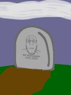 2022 2024 bald closed_mouth cloud glasses grass grave gravestone neutral rip stubble subvariant:neutralplier variant:markiplier_soyjak // 600x800 // 35.3KB