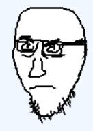 closed_mouth glasses oekaki soyjak stubble variant:stjak // 106x150 // 13.0KB