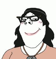 avengers blush clothes glasses hair looking_at_you makeup necklace smile subvariant:gapejak_female variant:gapejak variant:soytan white_background white_skin // 940x992 // 27.8KB