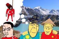 4soyjaks Kazakh asia background china clothes friendship glasses hat kazakhstan looking_to_the_right mountain nigger raised_eyebrow shitskin slant_eyes stubble thought_bubble traditional_hat turk turkiye variant:chudjak variant:cobson variant:feraljak white_skin yellow_skin // 1081x720 // 202.1KB