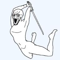 Op_is_an_ARYAN_BEAST_for_not_taging_his_own_posts aliased angry crying full_body subvariant:pettygod sword transparent_background variant:soyak // 2048x2048 // 112.0KB
