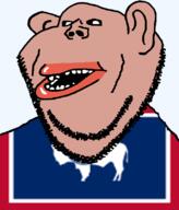 amerimutt animal black_sclera brown_skin buffalo clothes ear flag flag:wyoming hair lips mutt open_mouth soyjak state stubble subvariant:impish_amerimutt transparent_background united_states variant:impish_soyak_ears wyoming // 685x800 // 47.9KB