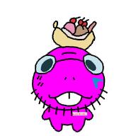 arch_linux banana_split_ice_cream buck_teeth closed_mouth deltarune glasses magenta_skin noelle_holiday quote_(user) soyjak stubble teeth tinted_glasses variant:uglyfuckingthing video_game // 1000x1000 // 21.7KB