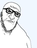 angry glasses open_mouth punisher_face soyjak stubble variant:stu // 390x505 // 7.1KB