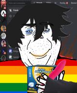 clothes diaper dildo discord gay hair hand holding_dildo holding_object lgbt makeup smile soyjak stubble twinkjak variant:alicia // 590x718 // 251.4KB