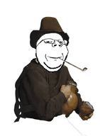 closed_mouth glasses medieval peasant pipe renaissance smile subvariant:wholesome_soyjak tobacco variant:gapejak // 475x646 // 125.6KB