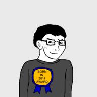 2014 arm award child closed_mouth clothes gen_alpha medal newfag newgod ribbon smirk smug soyjak variant:soyak // 600x600 // 10.4KB