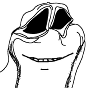 black_eyes meta:not_oc smile stubble subvariant:weirdnigger variant:feraljak white_background white_skin // 816x750 // 44.8KB